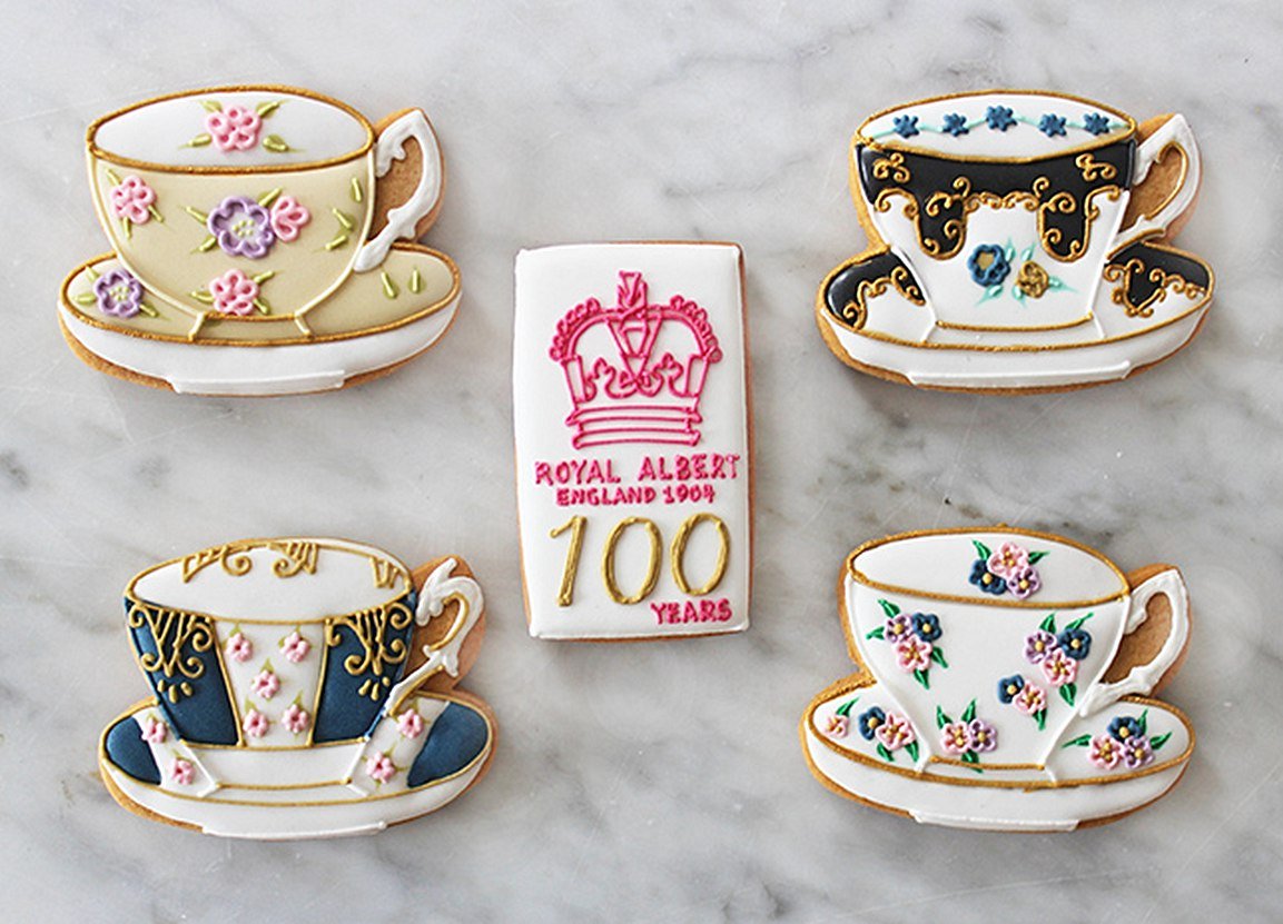 Biscuits for Business: Royal Albert's #100YearsofTea campaign - Biscuiteers