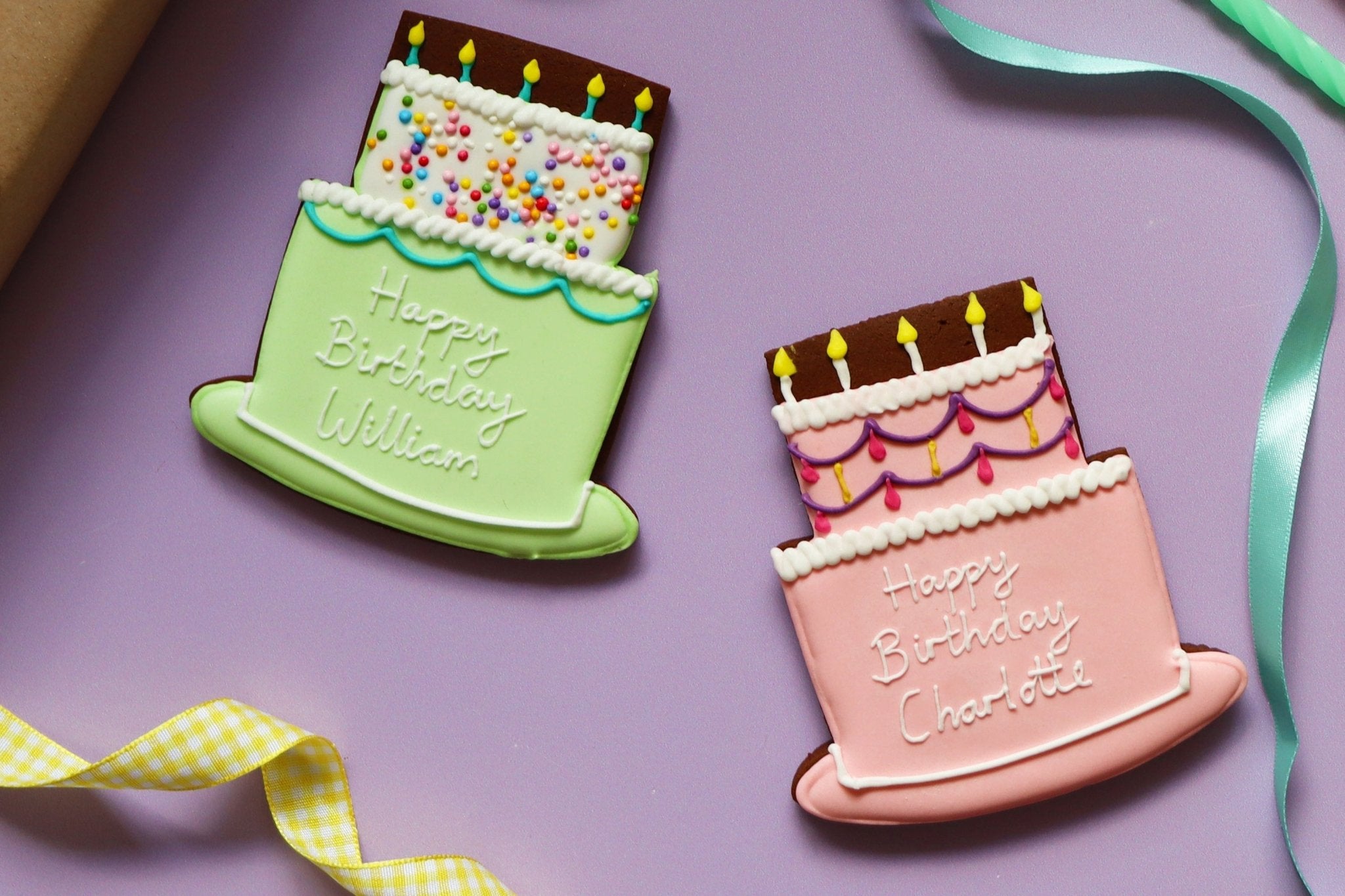 Personalised birthday cake biscuit gift by Biscuiteers, hand-iced for Mum's special day, perfect for thoughtful celebrations.