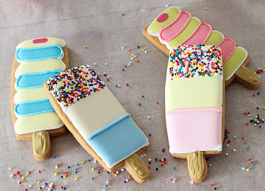 How to ice summer retro ice lolly biscuits - Biscuiteers