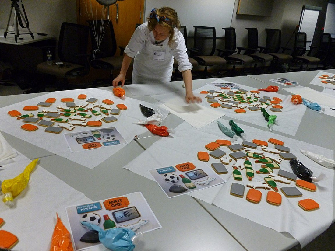 Icing lessons with American Express - Biscuiteers