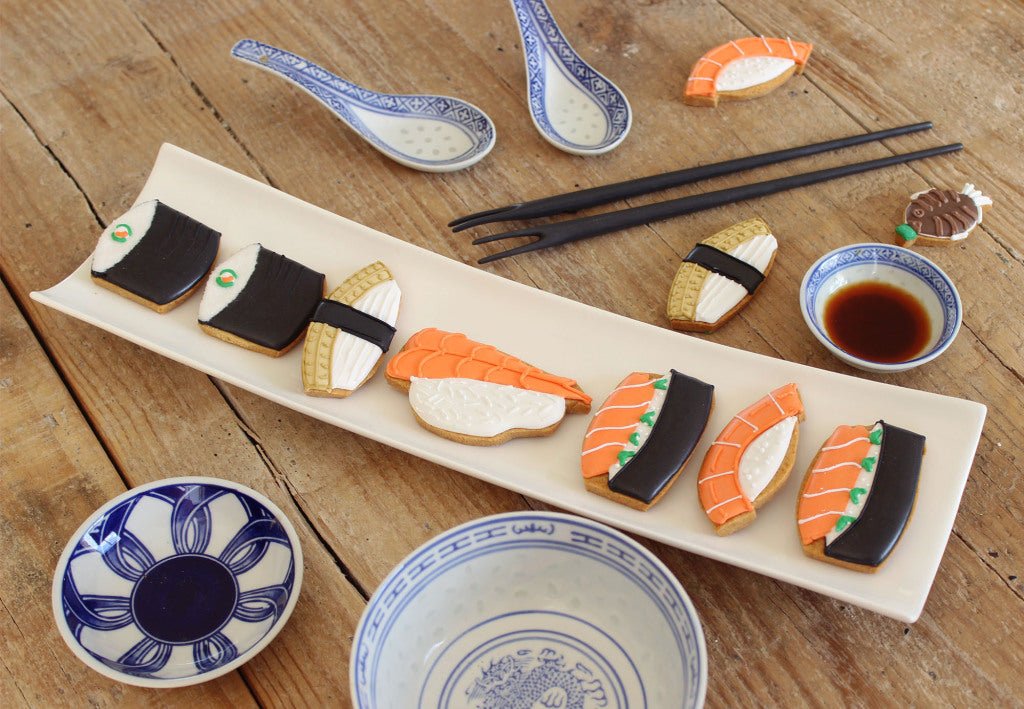 Introducing our sushi biscuit bento box - Biscuiteers