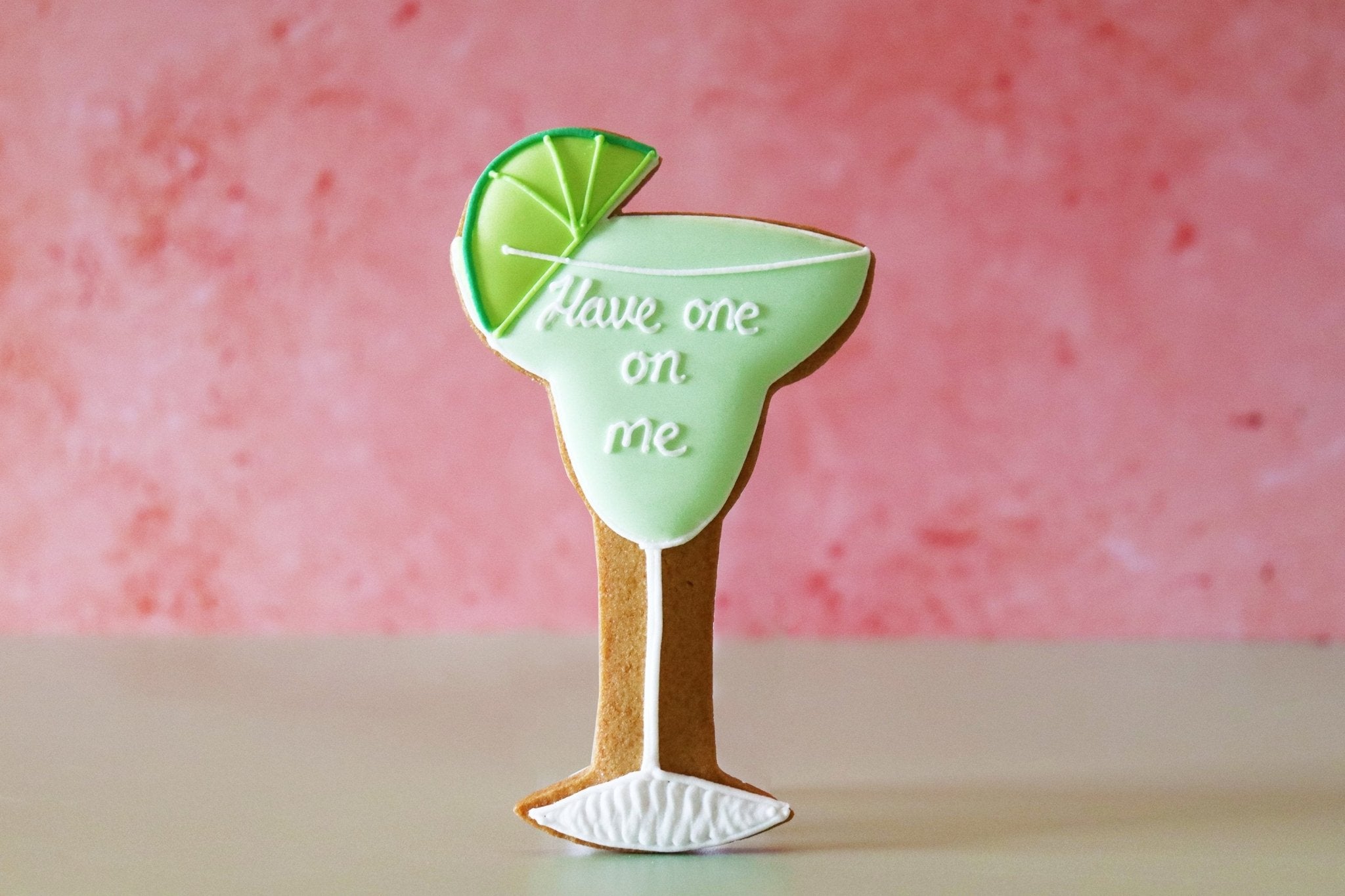 Hand-iced Mojito-themed biscuits by Biscuiteers, perfect for summer gifting and next day delivery, personalized and charming.