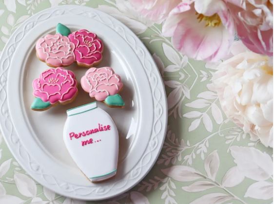 Hand-iced thank you biscuits by Biscuiteers, perfect personalized gifts for her, ideal for any occasion or season.