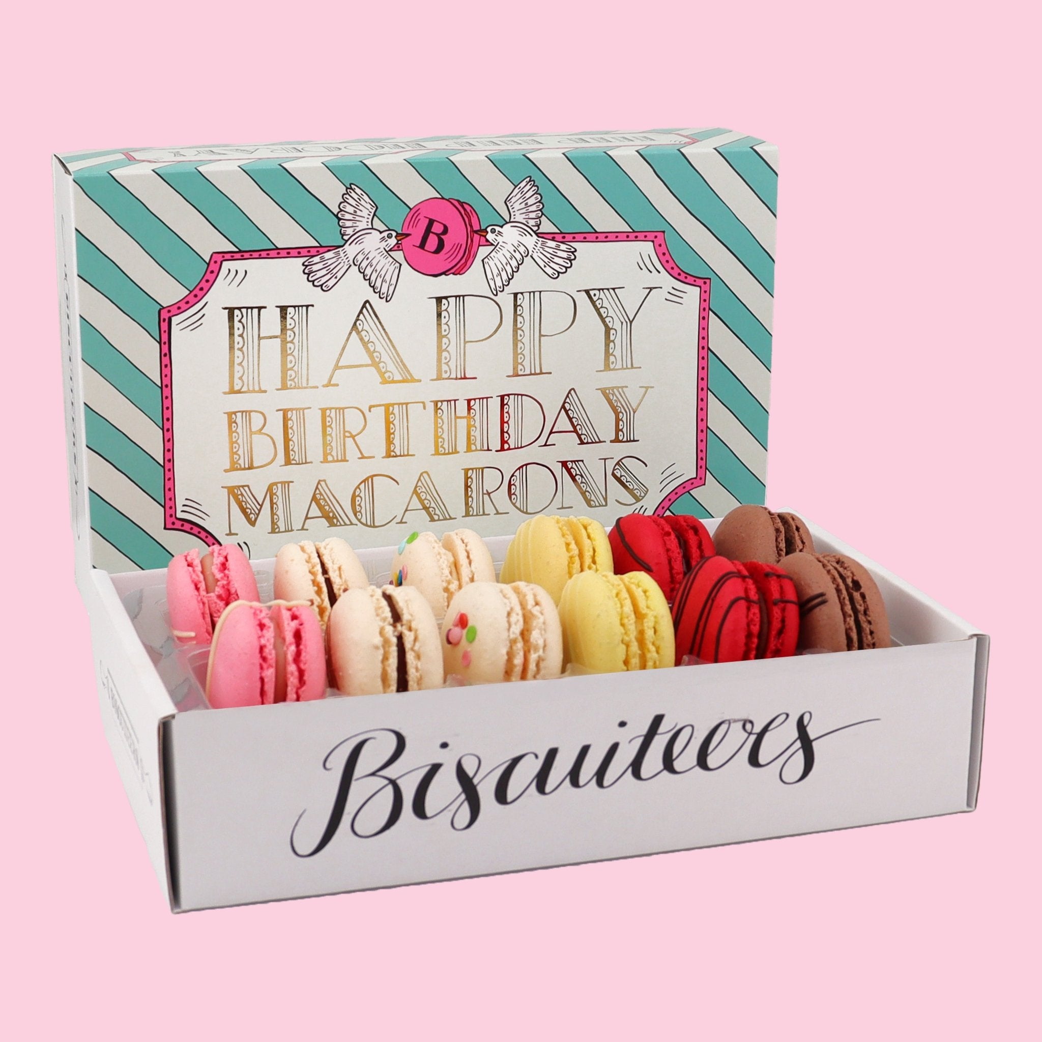 12 Birthday Macarons - Biscuiteers