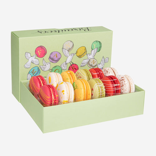 12 Spring Macarons - Biscuiteers