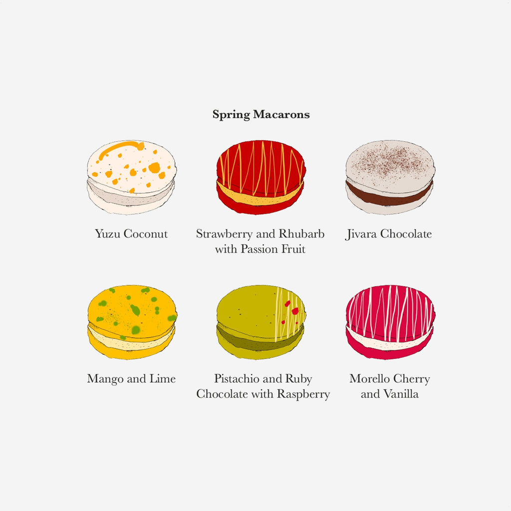 12 Spring Macarons - Biscuiteers