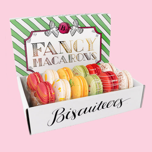 12 Spring Macarons - Biscuiteers