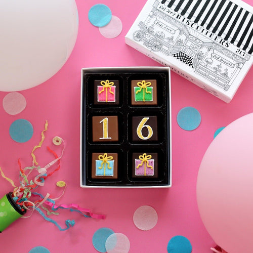 16th Birthday Milestone Little Box Of Chocolates - Biscuiteers