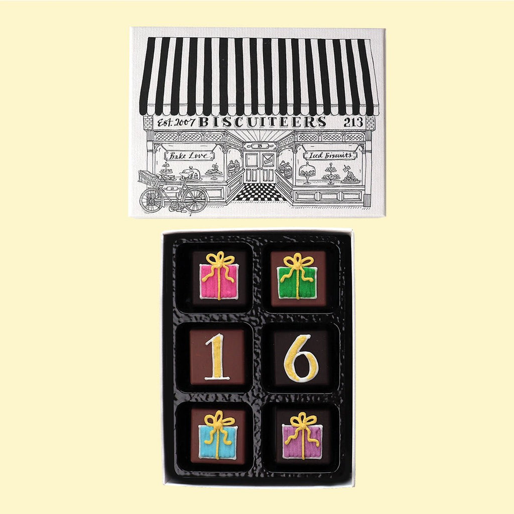 16th Birthday Milestone Little Box Of Chocolates - Biscuiteers