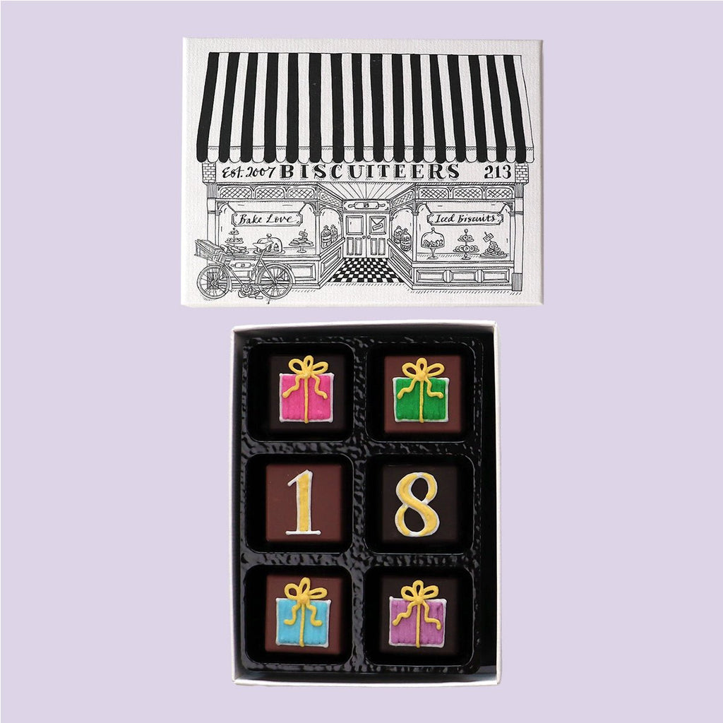 18th Birthday Milestone Little Box Of Chocolates - Biscuiteers
