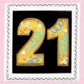 21st Birthday Milestone Letterbox Biscuit - Biscuiteers