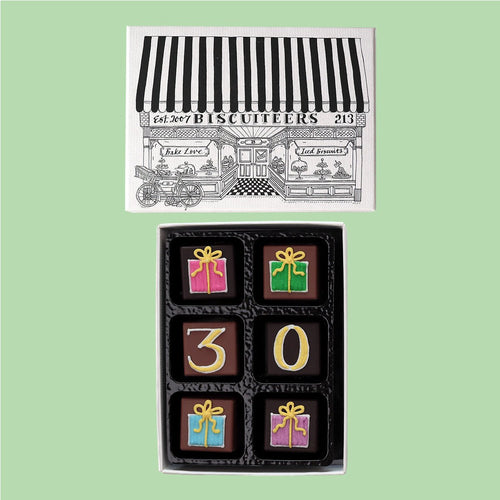 30th Birthday Milestone Little Box Of Chocolates - Biscuiteers