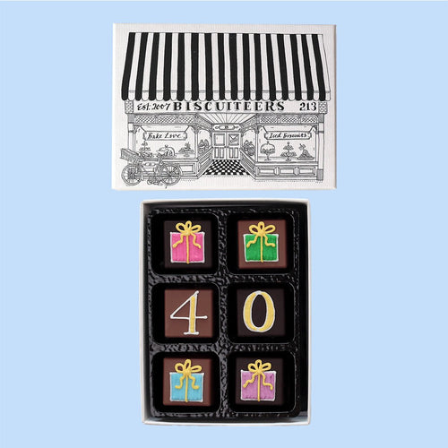 40th Birthday Milestone Little Box Of Chocolates - Biscuiteers
