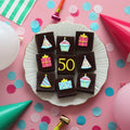 50th Birthday Milestone Brownies - Biscuiteers