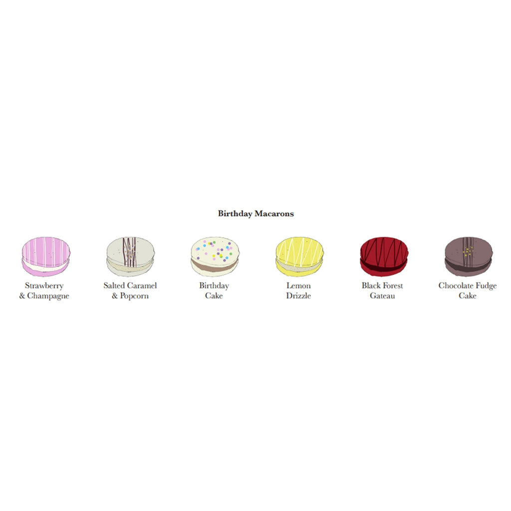 6 Birthday Macarons - Biscuiteers