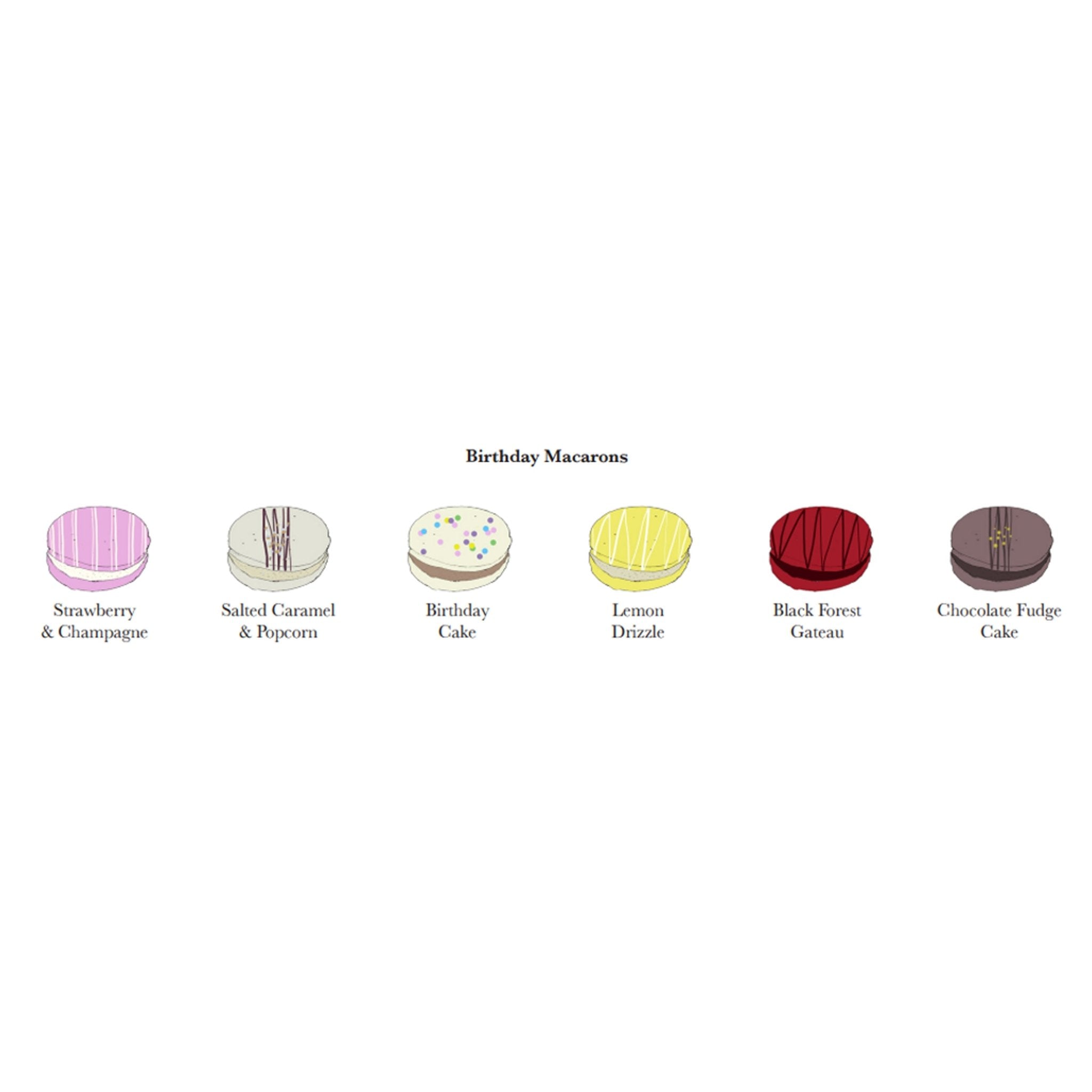 6 Birthday Macarons - Biscuiteers