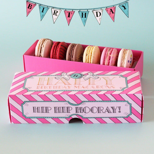 6 Birthday Macarons - Biscuiteers