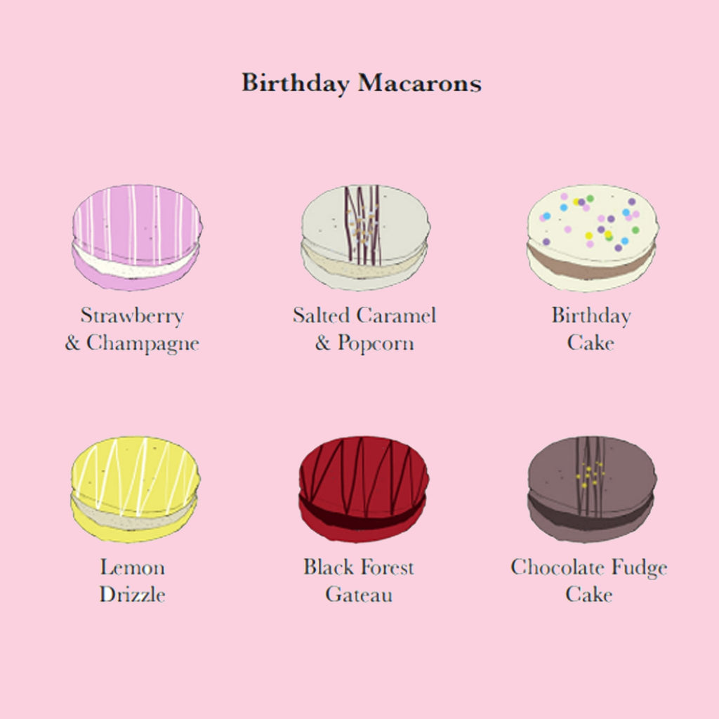 6 Birthday Macarons - Biscuiteers