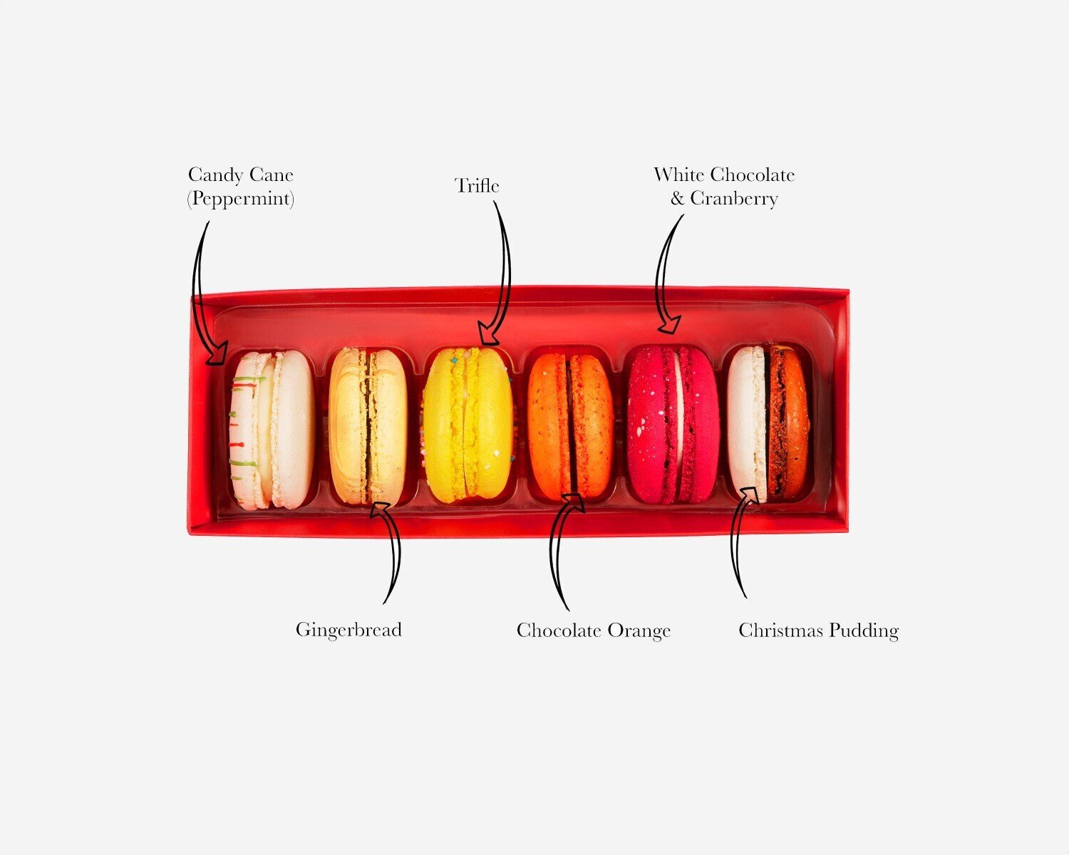6 Christmas Macarons - Biscuiteers