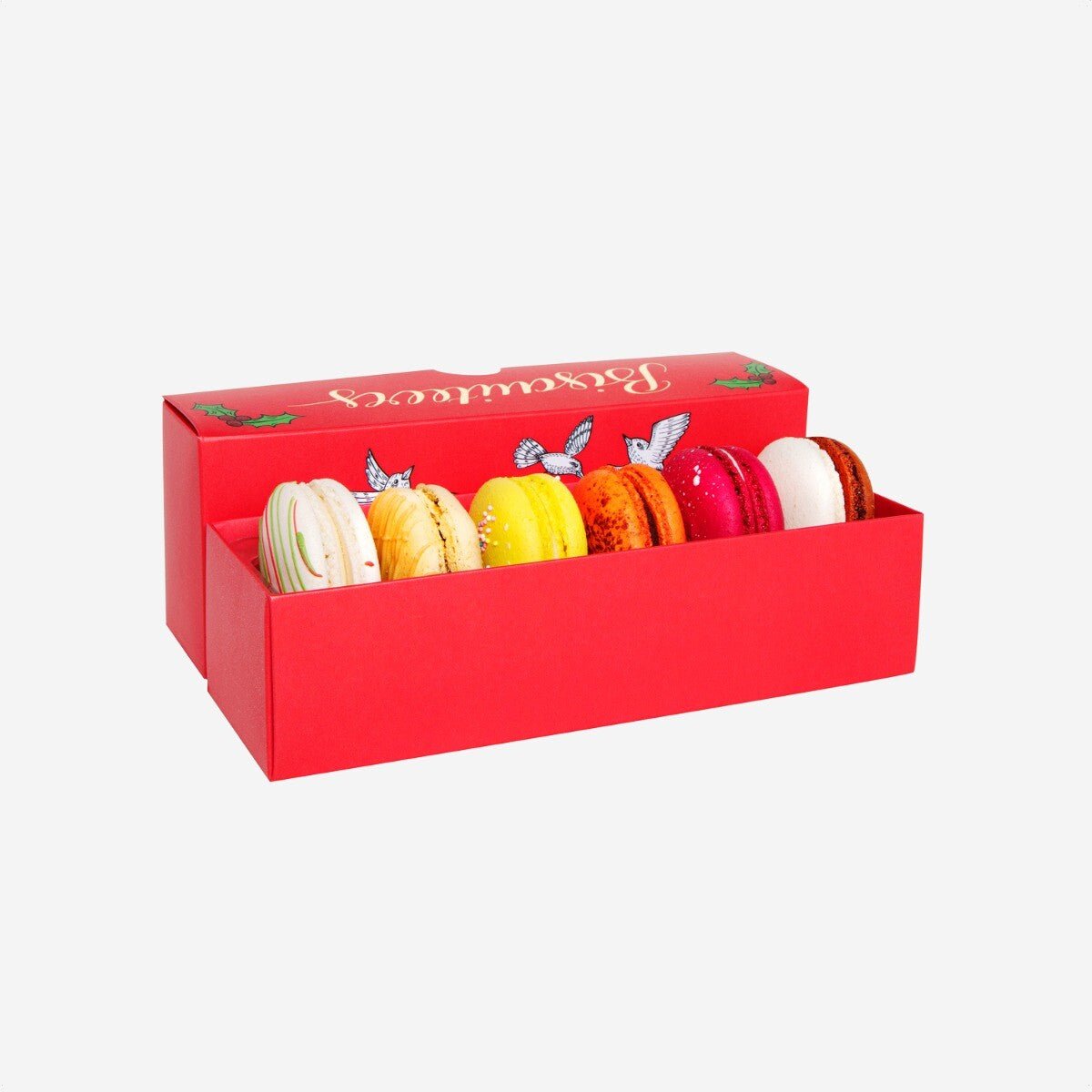 6 Christmas Macarons - Biscuiteers