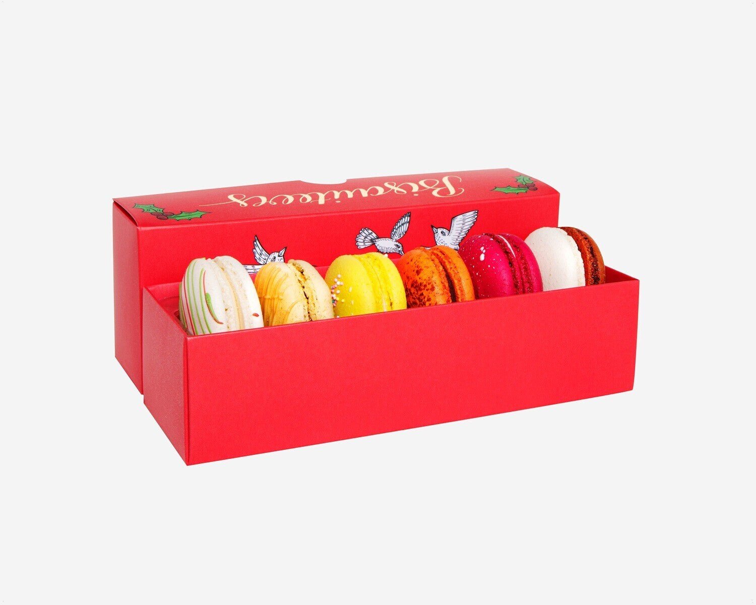 6 Christmas Macarons - Biscuiteers