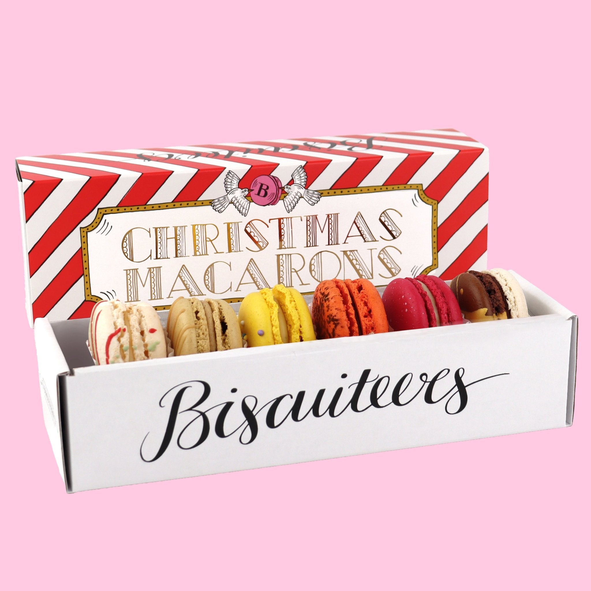 6 Christmas Macarons - Biscuiteers