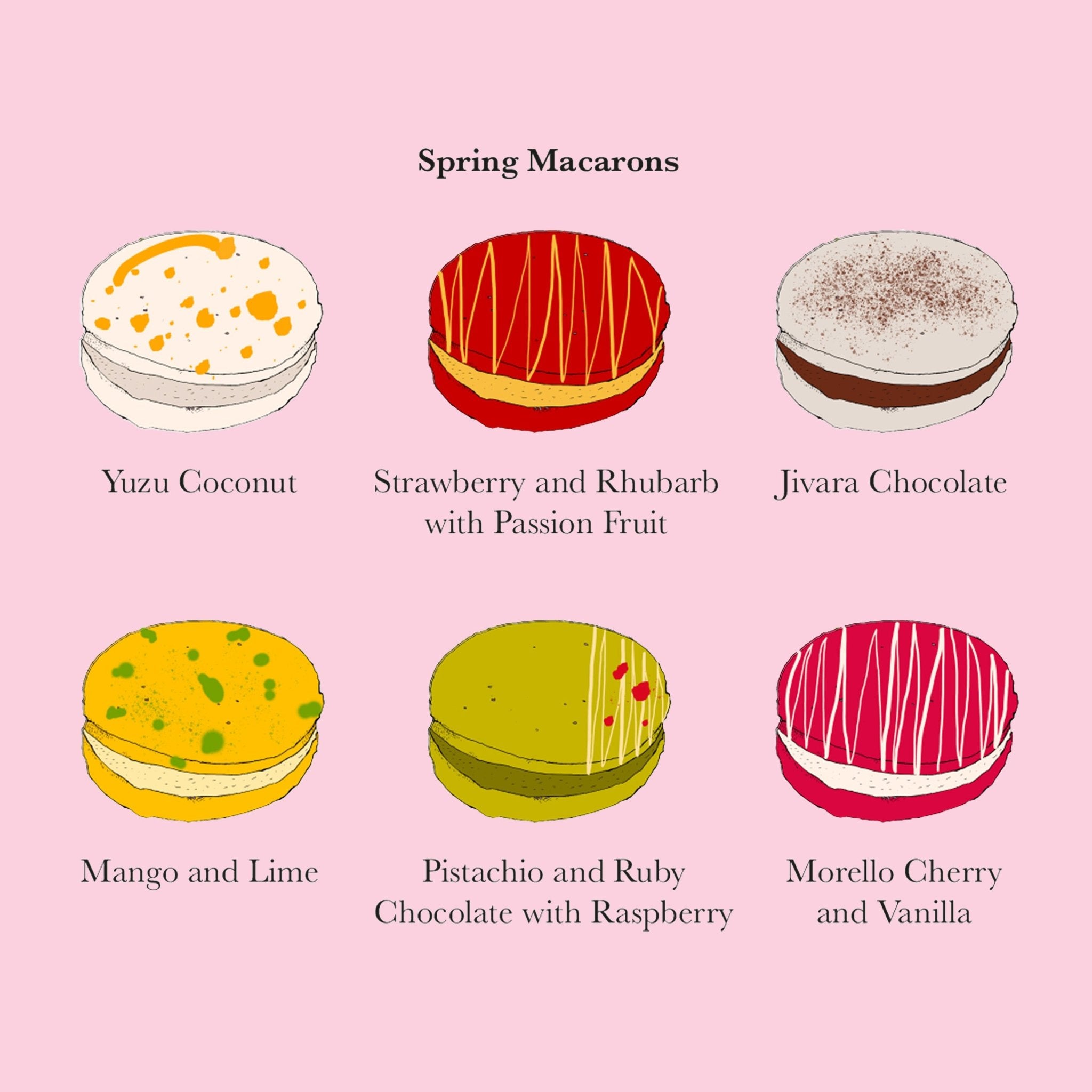 6 Spring Macarons - Biscuiteers