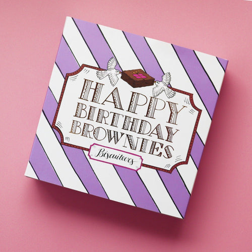 60th Birthday Milestone Brownies - Biscuiteers