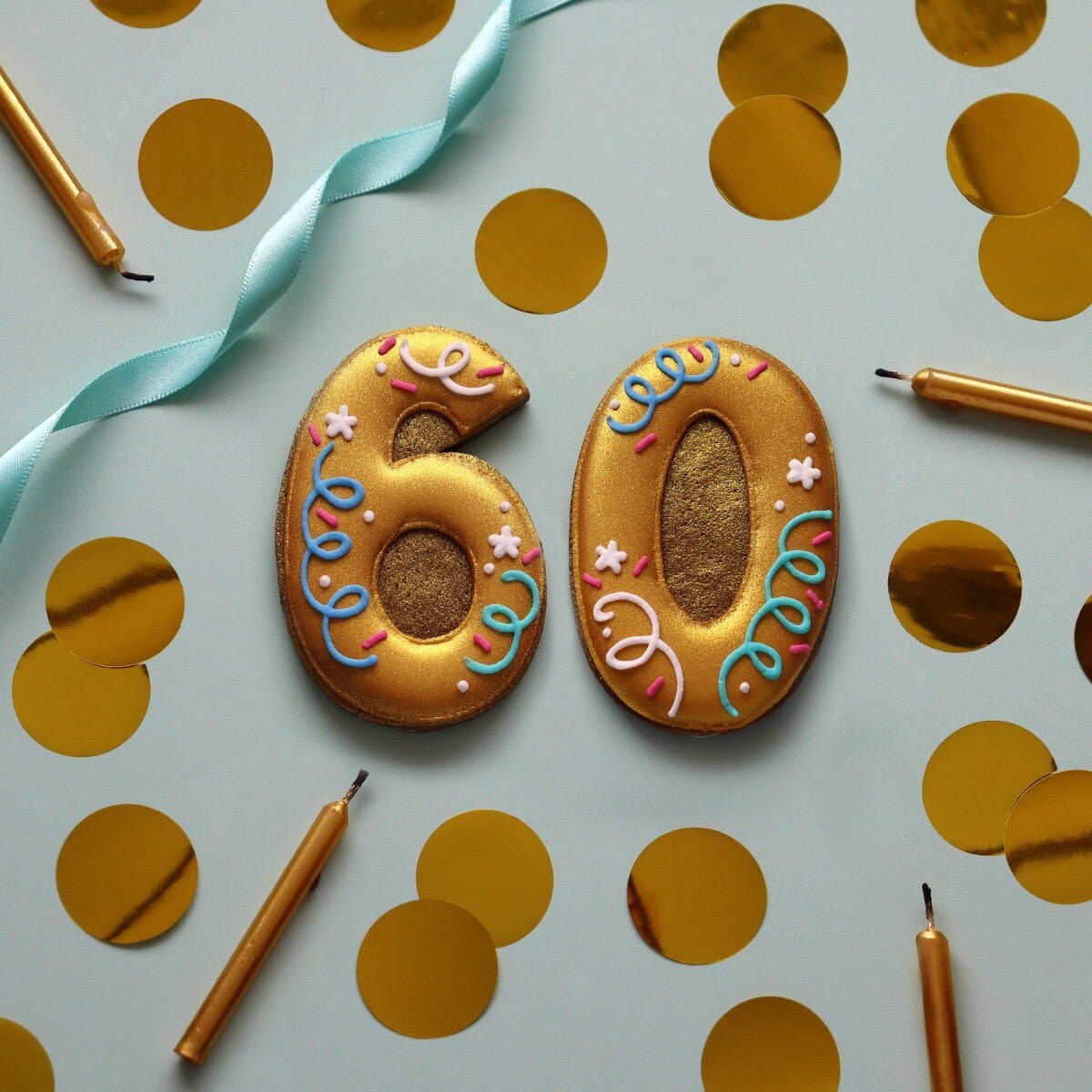 60th Birthday Milestone Letterbox Biscuit - Biscuiteers