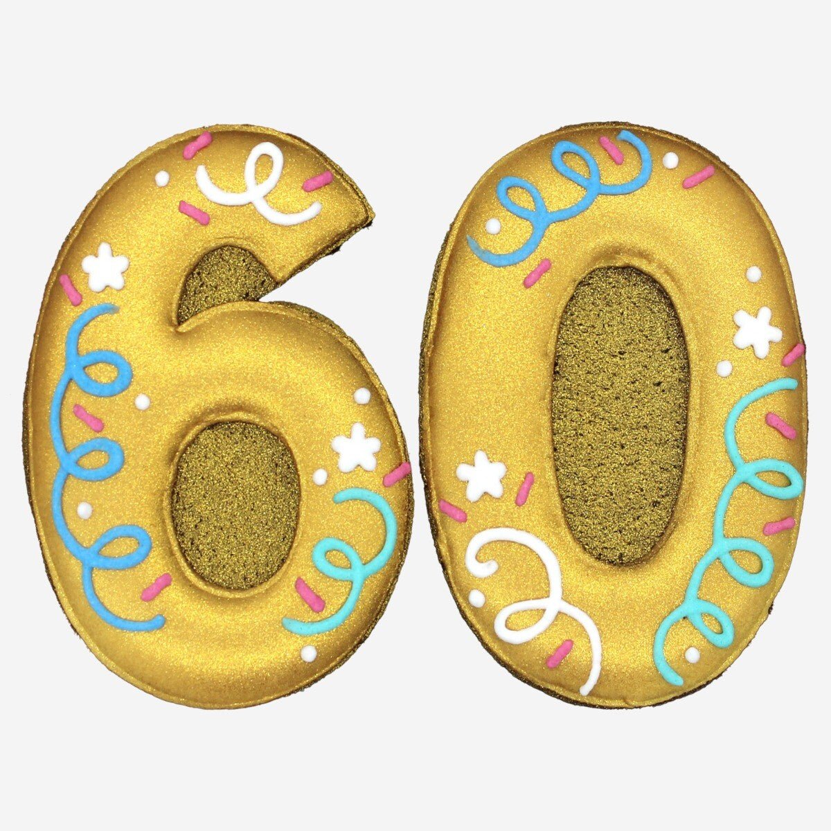 60th Birthday Milestone Letterbox Biscuit - Biscuiteers