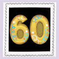 60th Birthday Milestone Letterbox Biscuit - Biscuiteers