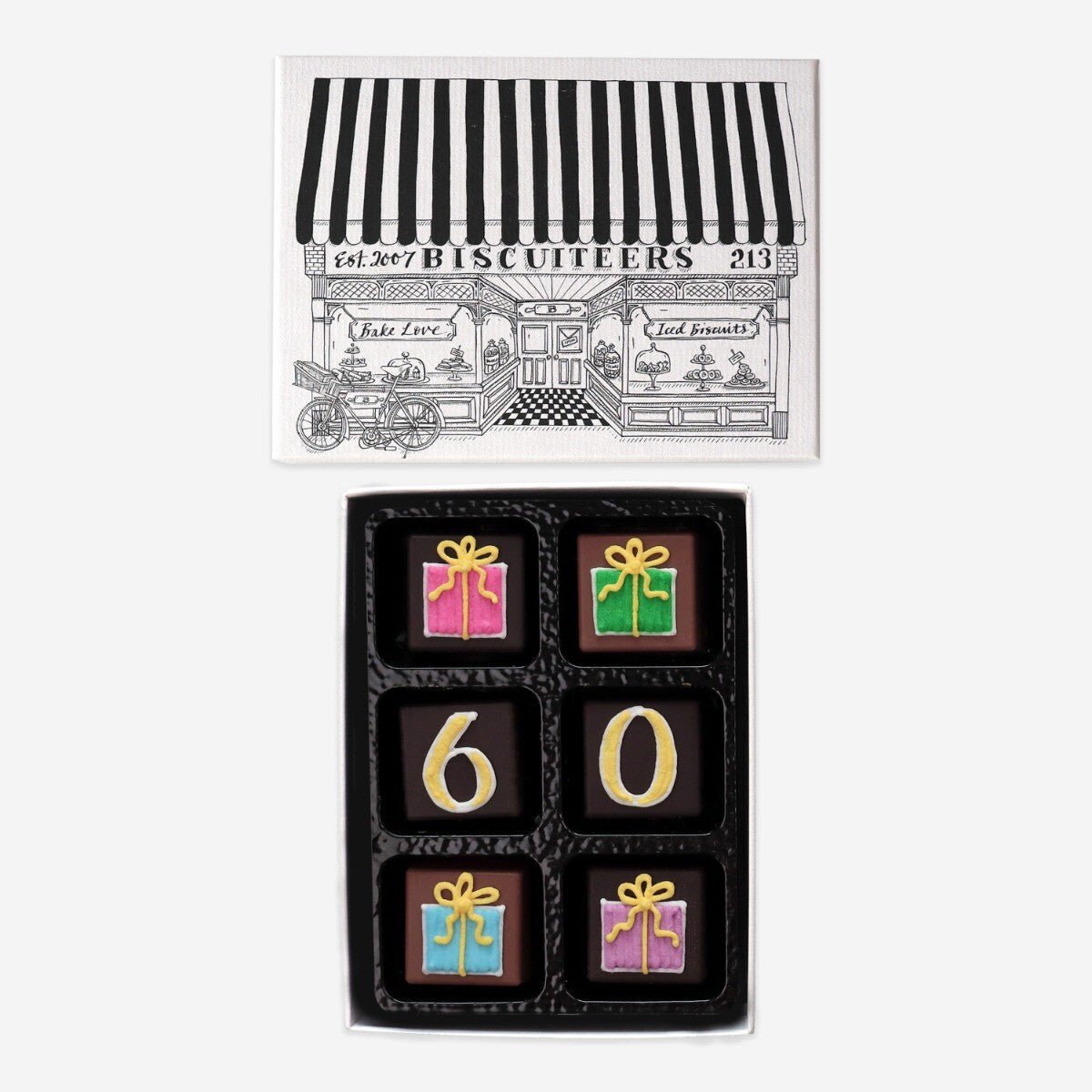60th Birthday Milestone Little Box Of Chocolates - Biscuiteers