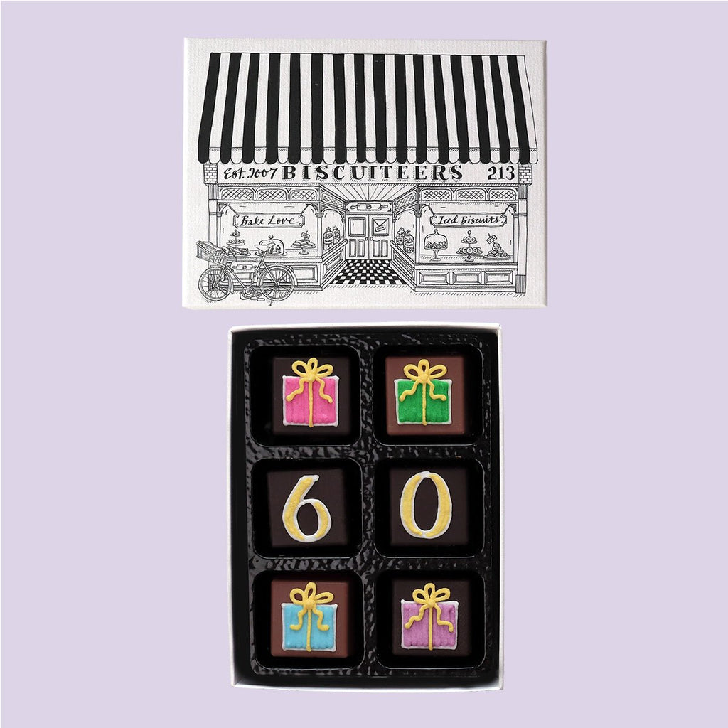 60th Birthday Milestone Little Box Of Chocolates - Biscuiteers