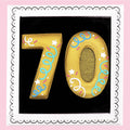 70th Birthday Milestone Letterbox Biscuit - Biscuiteers