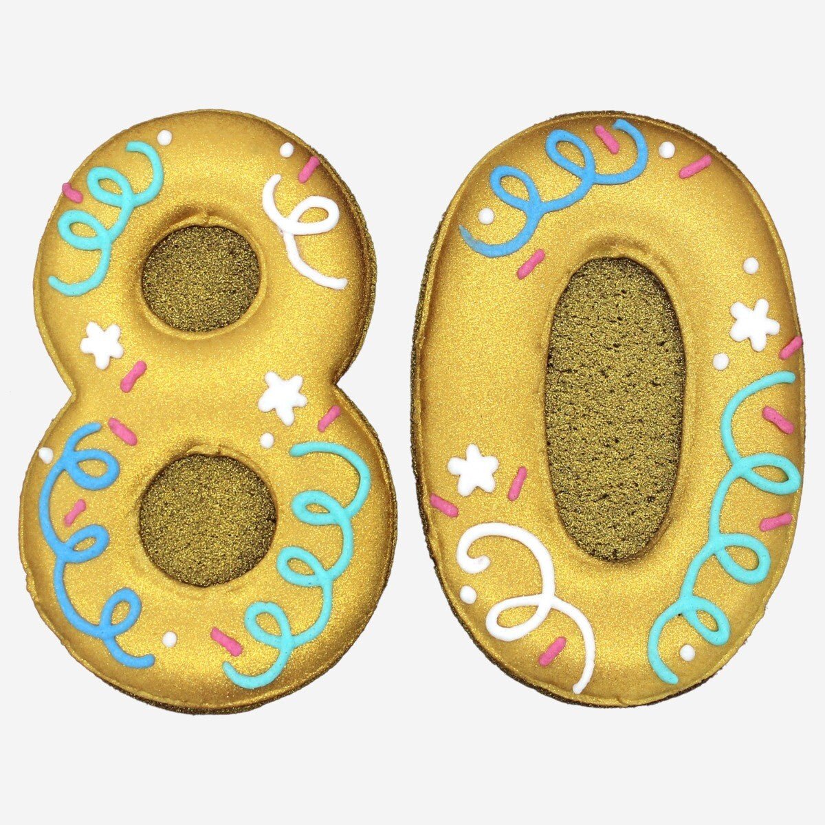 80th Birthday Milestone Letterbox Biscuit - Biscuiteers