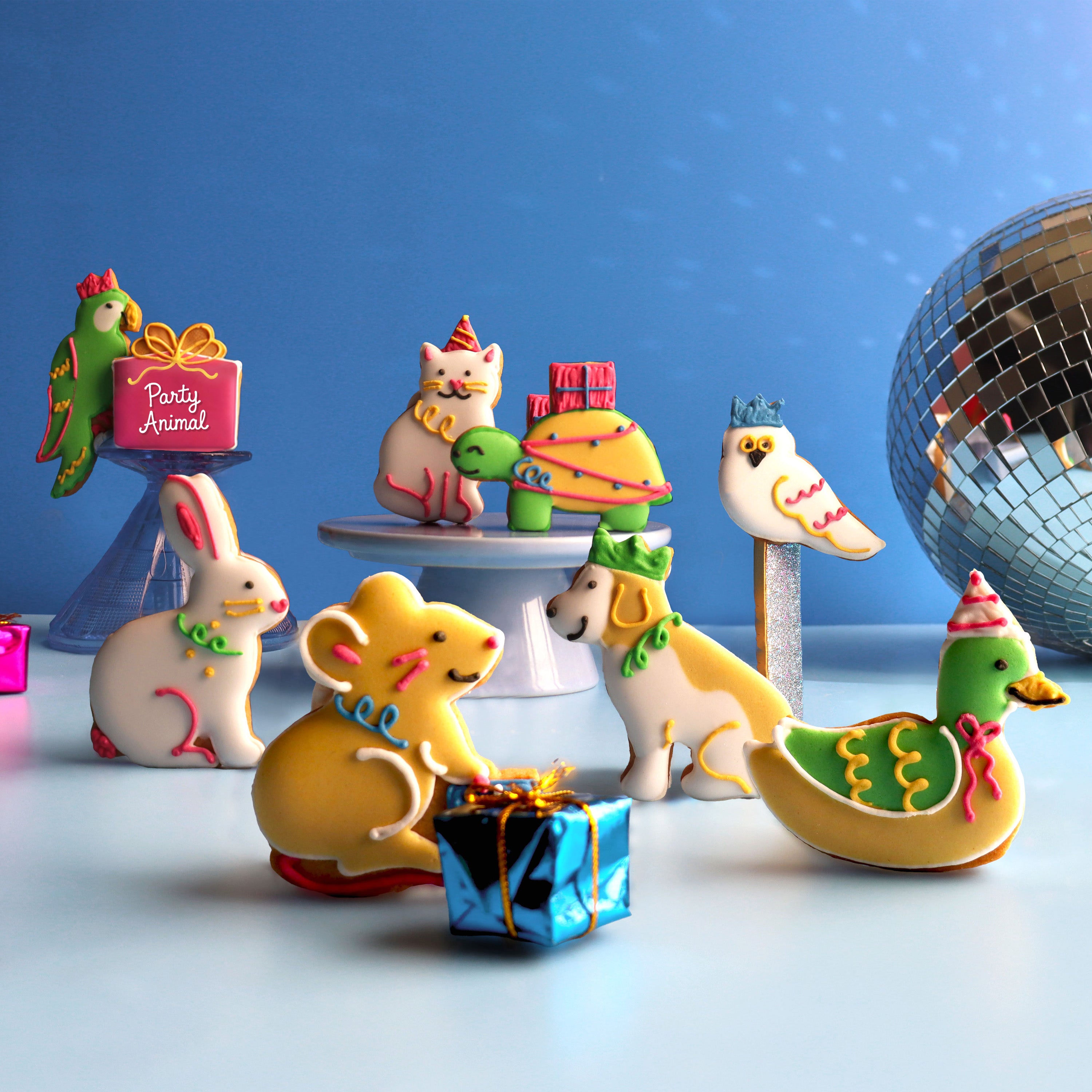 Birthday Party Animals Biscuit Tin