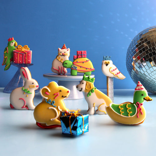 Birthday Party Animals Biscuit Tin