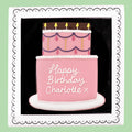 Pink Happy Birthday To You Letterbox Biscuit