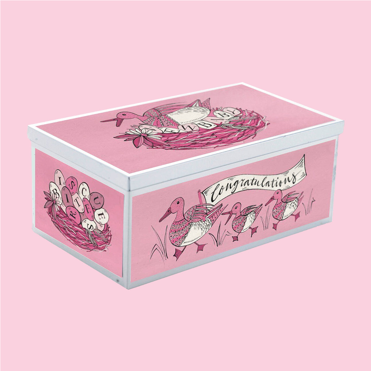 Personalised Baby Girl Biscuit Tin