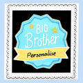 Personalised Big Brother Badge Letterbox Biscuit