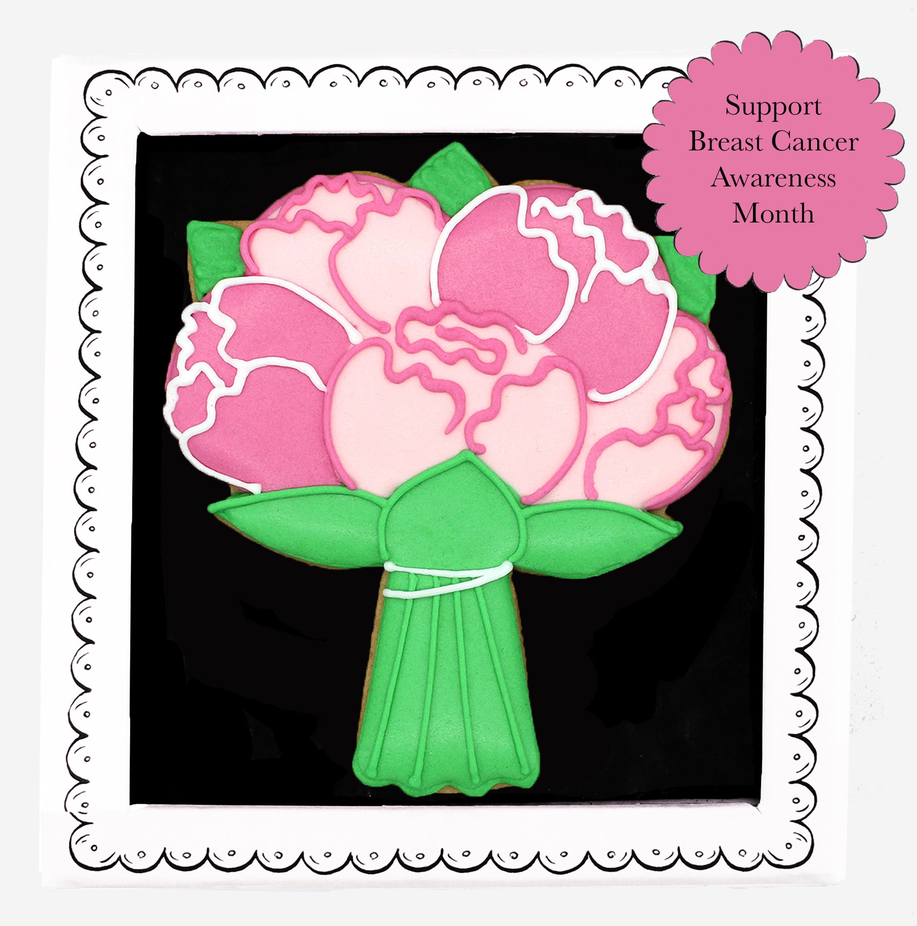 Bouquet Of Flowers Letterbox Biscuit