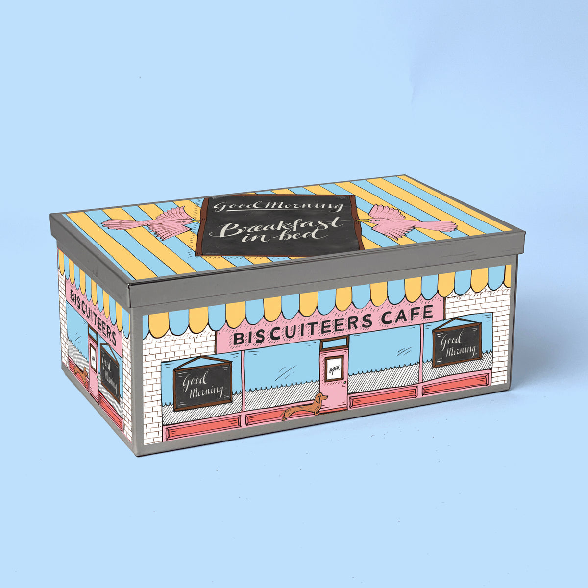 Birthday Breakfast in Bed Biscuit Tin