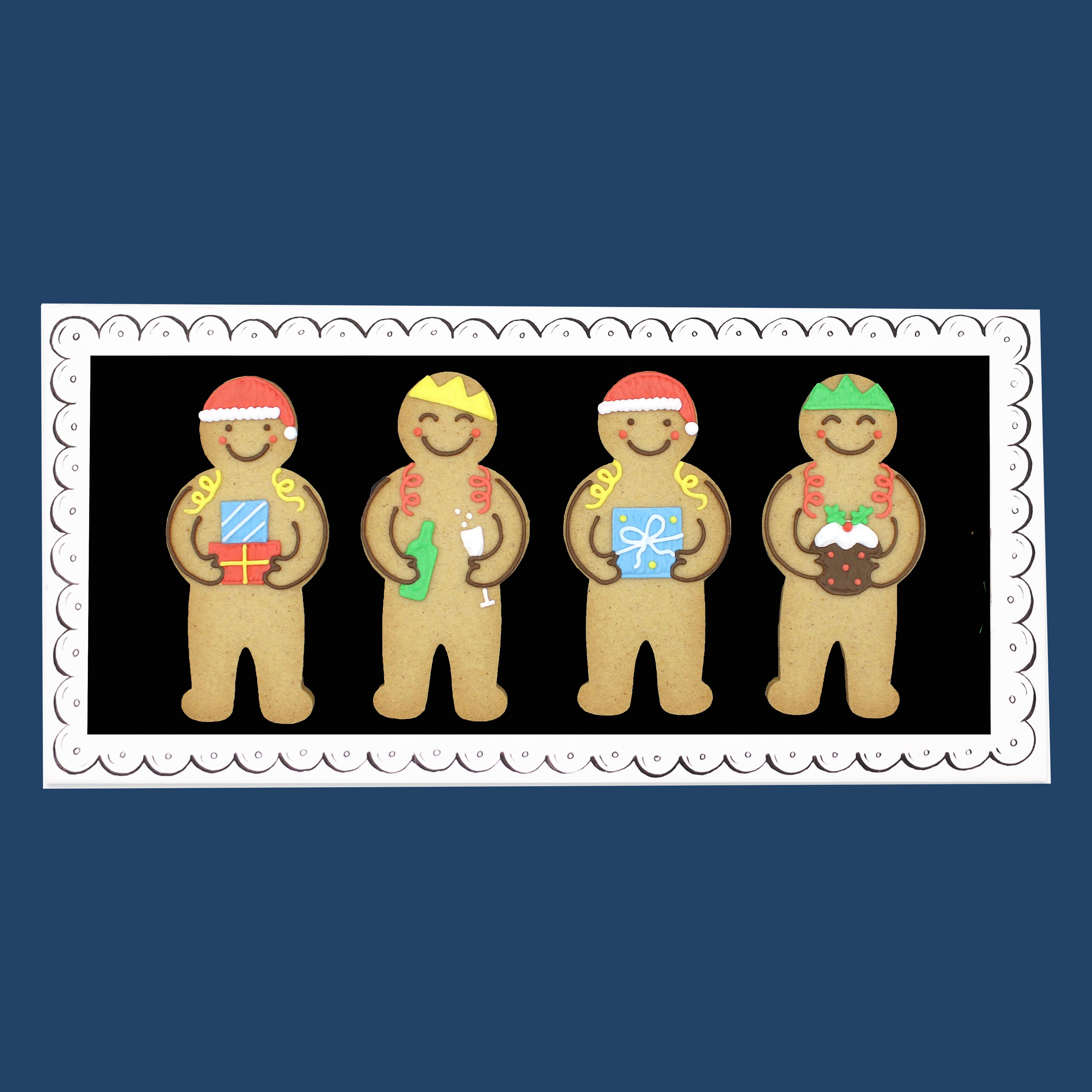 Jolly Gingers Christmas Party Letterbox Biscuits