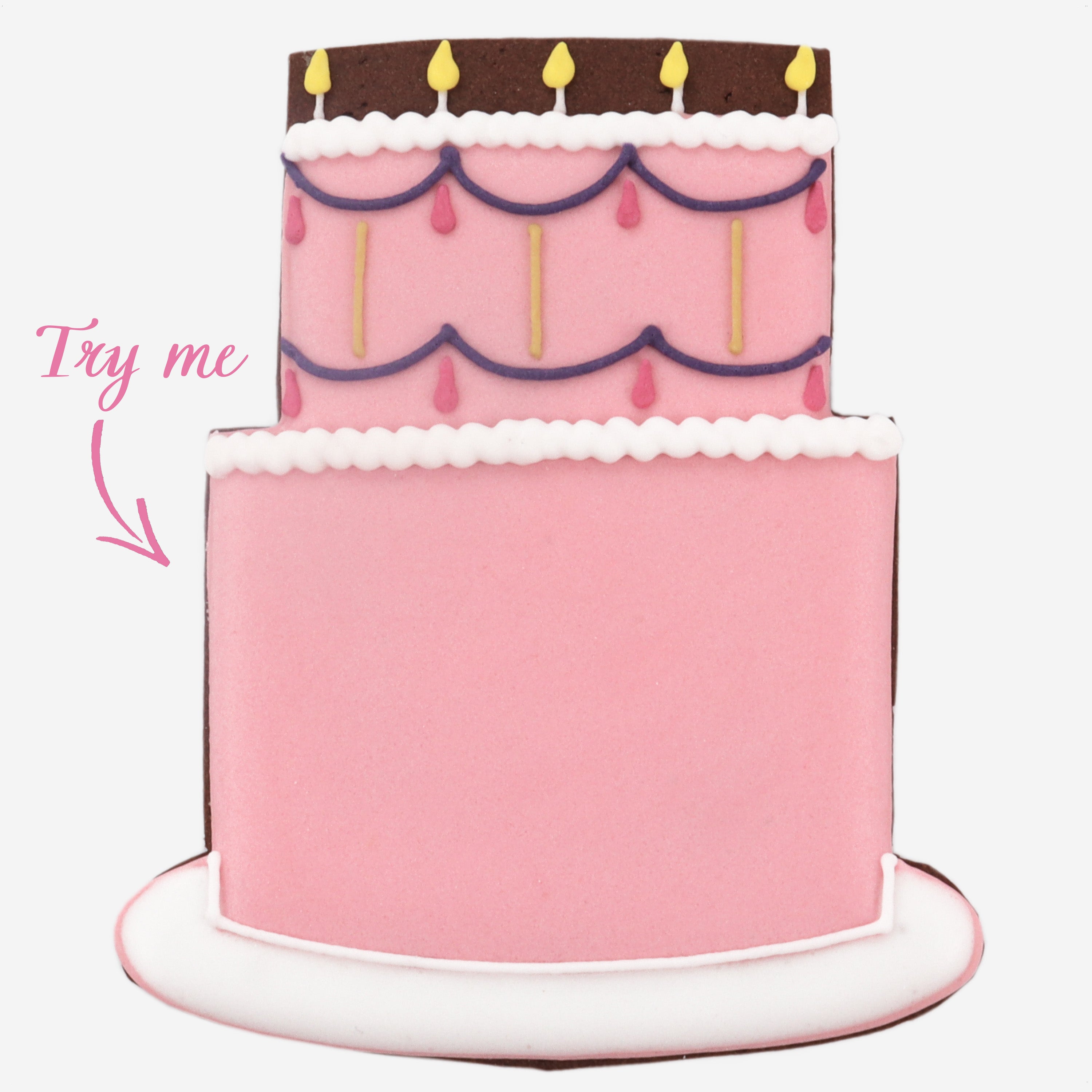 Pink Happy Birthday To You Letterbox Biscuit