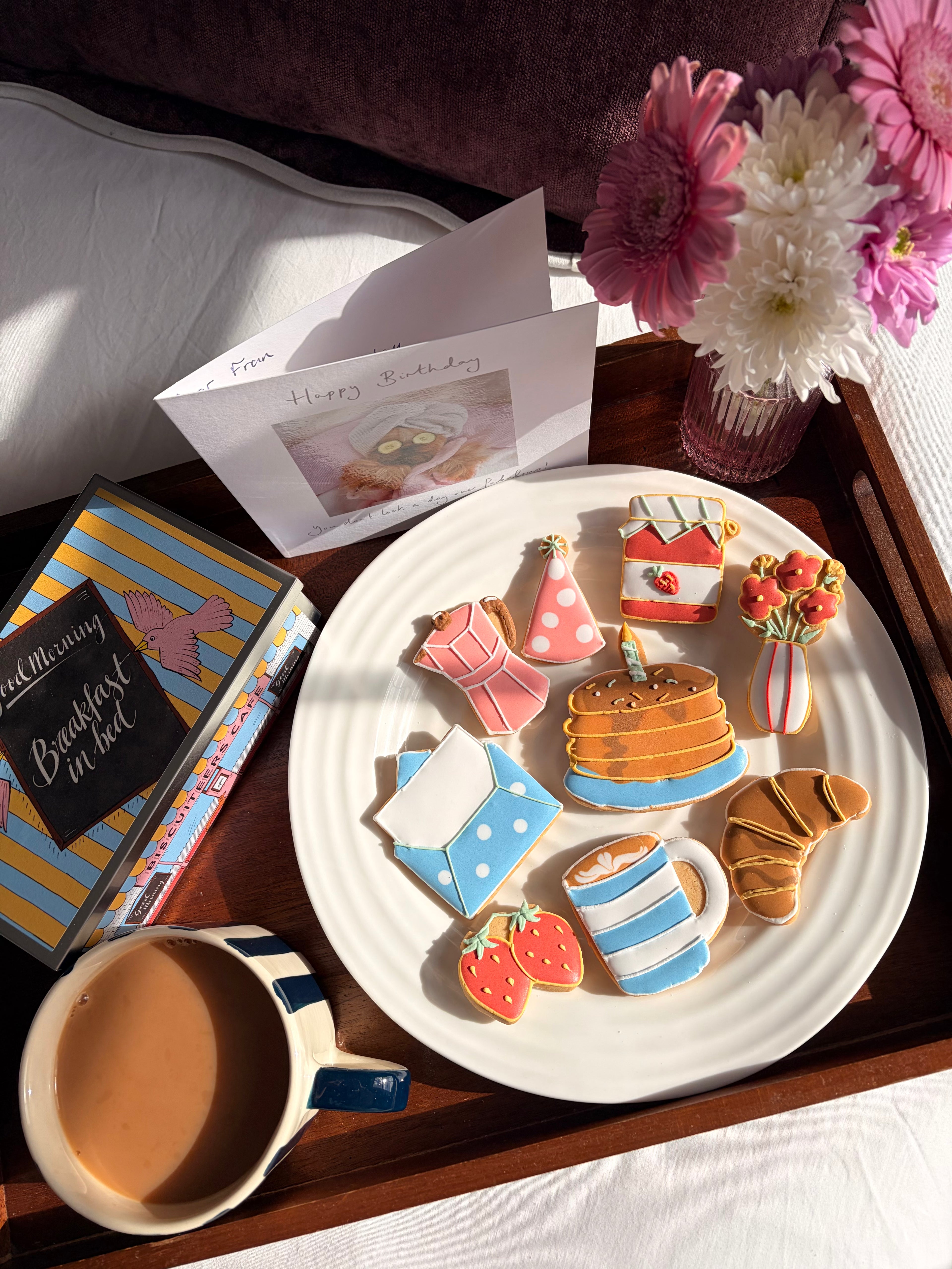 Birthday Breakfast in Bed Biscuit Tin
