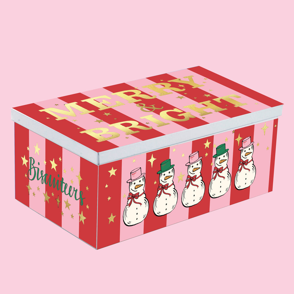 Merry & Bright Luxe Biscuit Tin - Biscuiteers