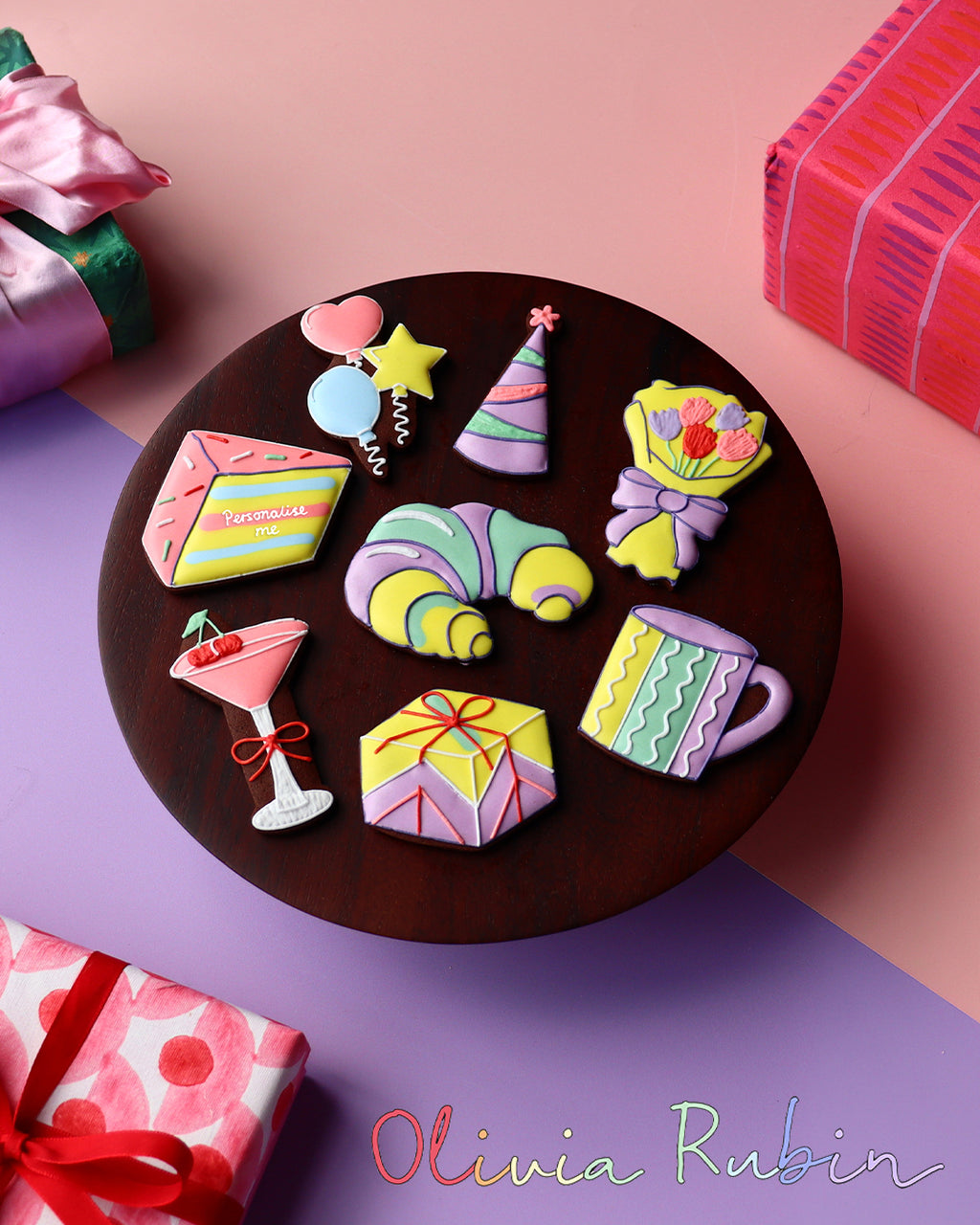 Biscuiteers x Olivia Rubin Sweet Celebration Gift Box