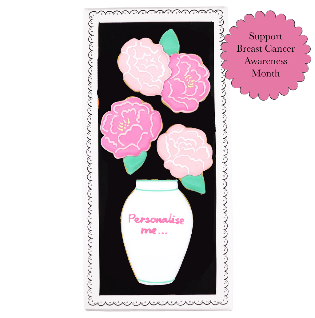 Vase Of Peonies Letterbox Biscuits