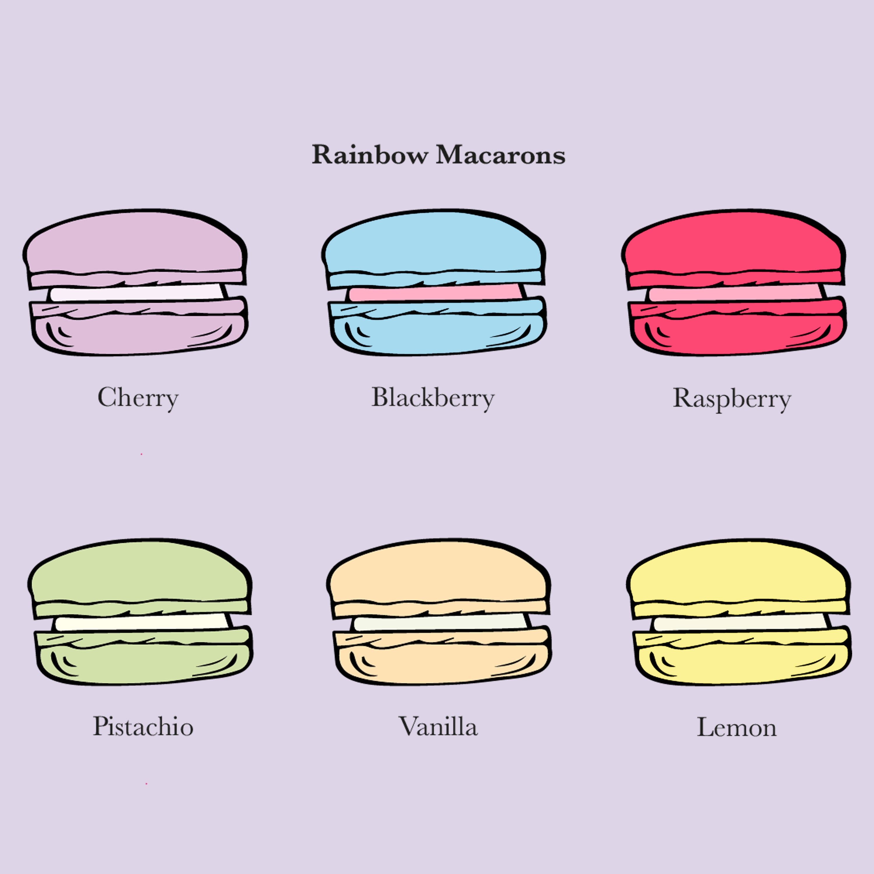 Rainbow Macarons Gift Box