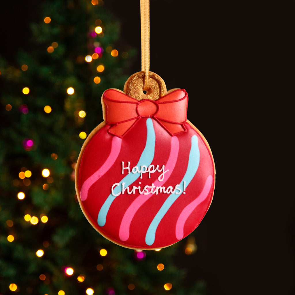 Personalised Christmas Bauble Letterbox Biscuit